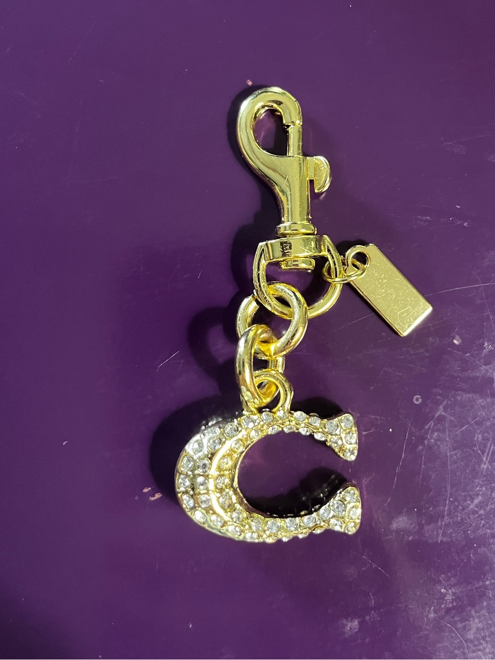 Fashion C Crystal Bag Charm